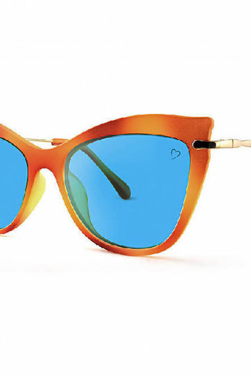 Ruby Rocks Faceted 'ischia' Cateye With Metal Temples Ruby Rocks